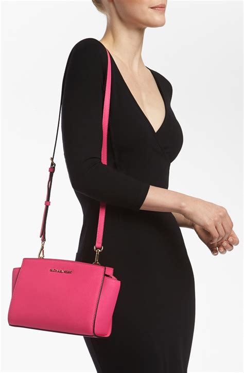 michael kors large selma neon pink|michael kors selma review.